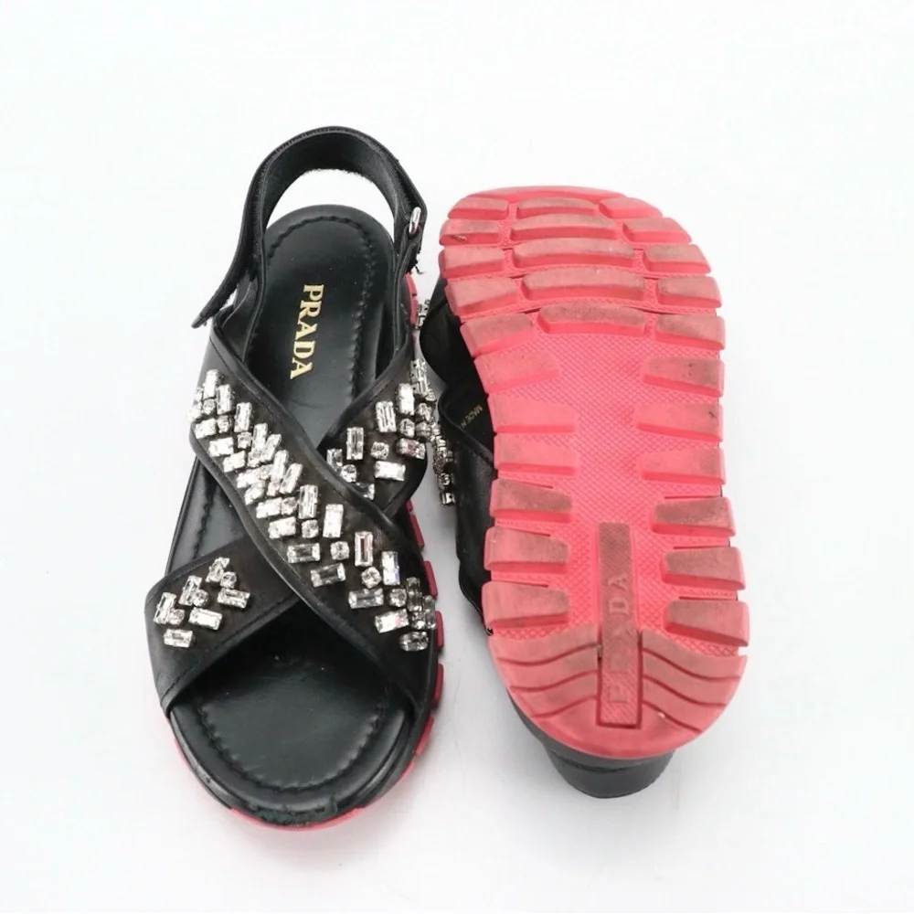 Embellished Black Sandals - Picture 3 of 3